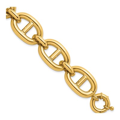 14K Yellow Gold 20.25mm Anchor Chain Bracelet