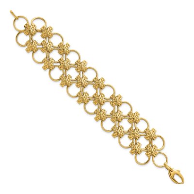 14K Yellow Gold Circle-Link Bracelet – view 3