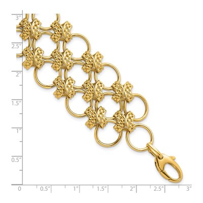 14K Yellow Gold Circle-Link Bracelet – view 4