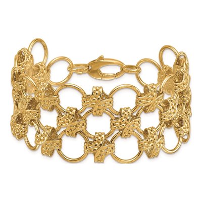 14K Yellow Gold Circle-Link Bracelet – view 5