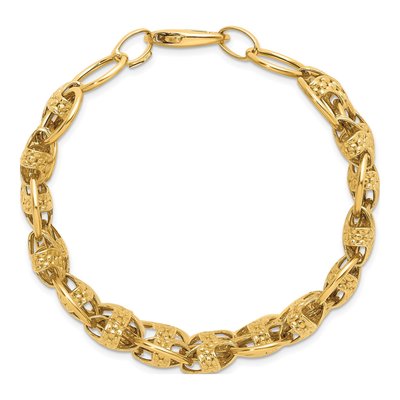 14K Yellow Gold Circle-Link Bracelet – view 6