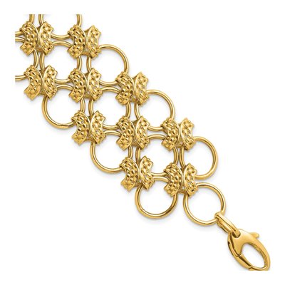 14K Yellow Gold Circle-Link Bracelet