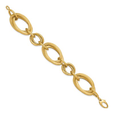 14K Yellow Gold 24.5mm Oval-Link Oval Fancy Link Chain Bracelet – view 3