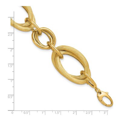 14K Yellow Gold 24.5mm Oval-Link Oval Fancy Link Chain Bracelet – view 4