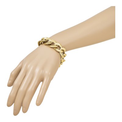 14K Yellow Gold 17.5mm Oval-Link Oval Fancy Link Chain Bracelet – view 8