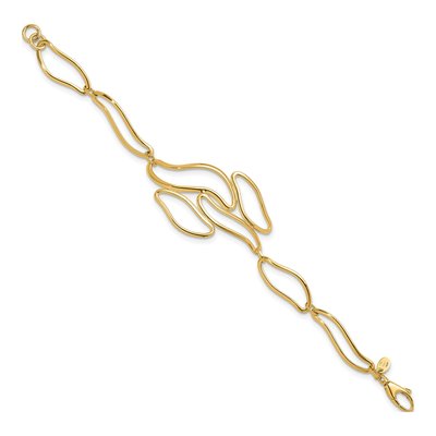 14K Yellow Gold Fancy Link Bracelet – view 3
