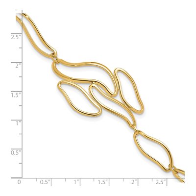14K Yellow Gold Fancy Link Bracelet – view 4