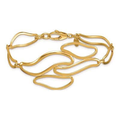 14K Yellow Gold Fancy Link Bracelet – view 5