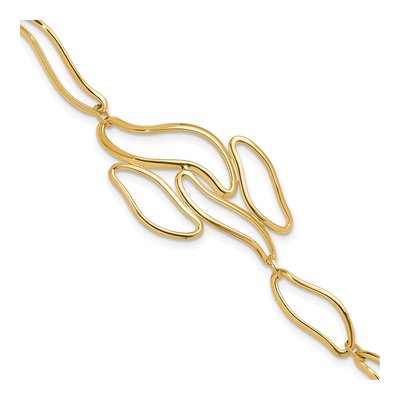 14K Yellow Gold Fancy Link Bracelet