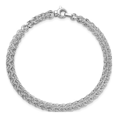 14K White Gold Fancy Link Chain Bracelet – view 6