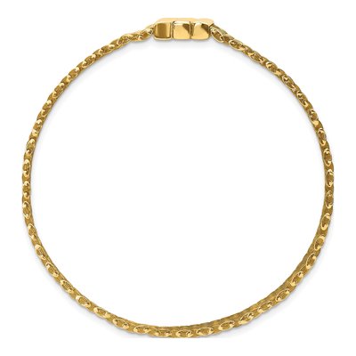14K Yellow Gold 26mm Fancy-Link Chain Bracelet – view 6
