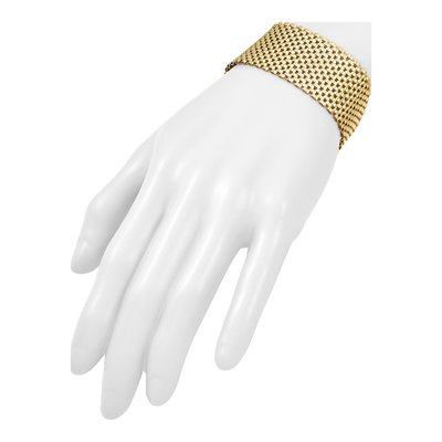 14K Yellow Gold 26mm Fancy-Link Chain Bracelet – view 7