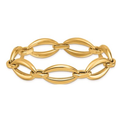 14K Yellow Gold 15.25mm Oval-Link Oval Chain Bracelet – view 5