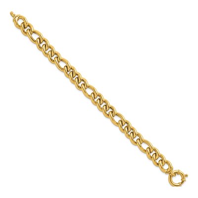 14K Yellow Gold 10.75mm Figaro Chain Bracelet – view 3