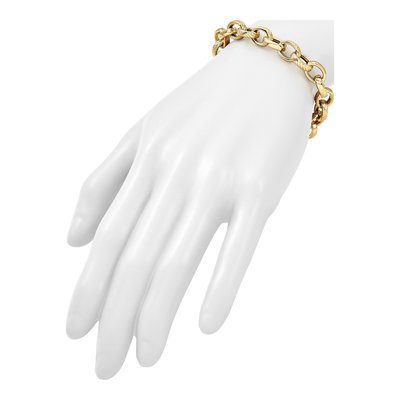 14K Yellow Gold 9.5mm Cable Chain Bracelet – view 7
