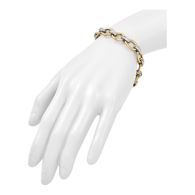 14K Yellow Gold 11.25mm Oval Link Chain Bracelet – view 7
