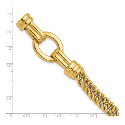 14K Yellow Gold 10.5mm Oval Curb Link Chain Bracelet – view 4