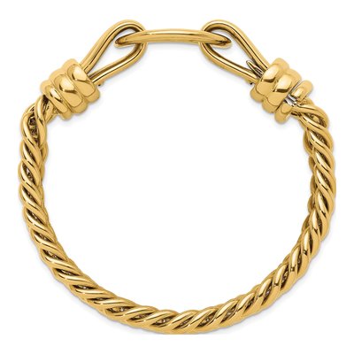 14K Yellow Gold 10.5mm Oval Curb Link Chain Bracelet – view 6