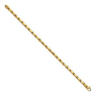 14K Yellow Gold 4mm Fancy Link Chain Bracelet – view 3