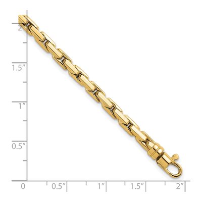 14K Yellow Gold 4mm Fancy Link Chain Bracelet – view 4
