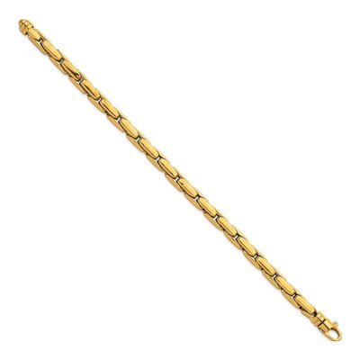 14K Yellow Gold 6mm Fancy Link Chain Bracelet – view 3