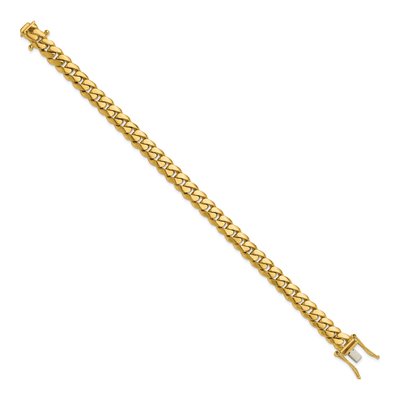 14K Yellow Gold 8mm Miami Round Cuban Chain Bracelet – view 2