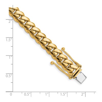 14K Yellow Gold 8mm Round Miami Cuban Chain Bracelet – view 2