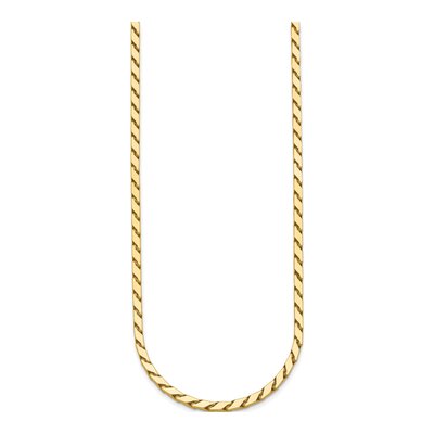 14K Yellow Gold 3mm Fancy Link Chain – view 3