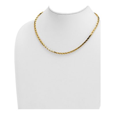 14K Yellow Gold 3mm Fancy Link Chain – view 4