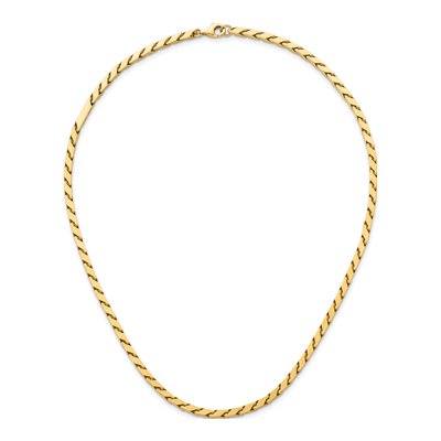 14K Yellow Gold 3mm Fancy Link Chain – view 6
