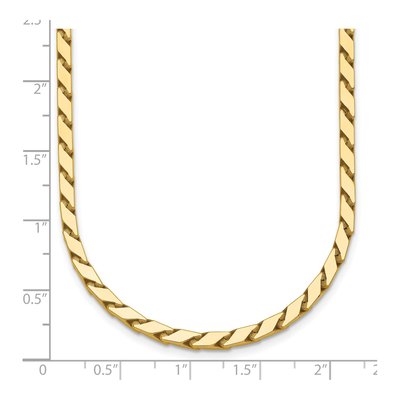 14K Yellow Gold 3mm Fancy Link Chain – view 7