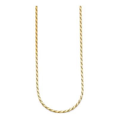 14K Yellow Gold 2mm Fancy Link Chain – view 3