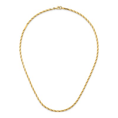 14K Yellow Gold 2mm Fancy Link Chain – view 6