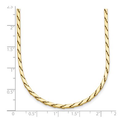 14K Yellow Gold 2mm Fancy Link Chain – view 7