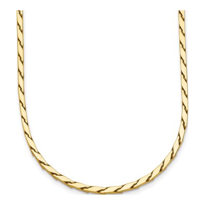 14K Yellow Gold 2mm Fancy Link Chain