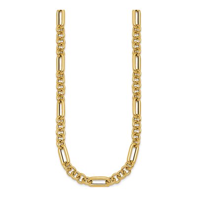 14K Yellow Gold 8mm Fancy Link Chain – view 3