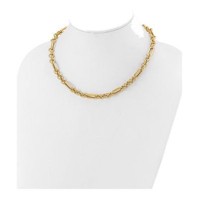 14K Yellow Gold 8mm Fancy Link Chain – view 4