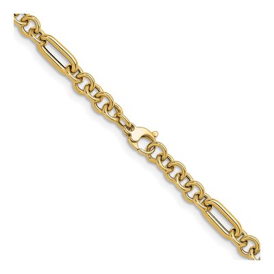 14K Yellow Gold 8mm Fancy Link Chain – view 5