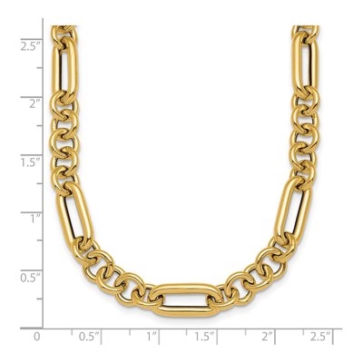 14K Yellow Gold 8mm Fancy Link Chain – view 7