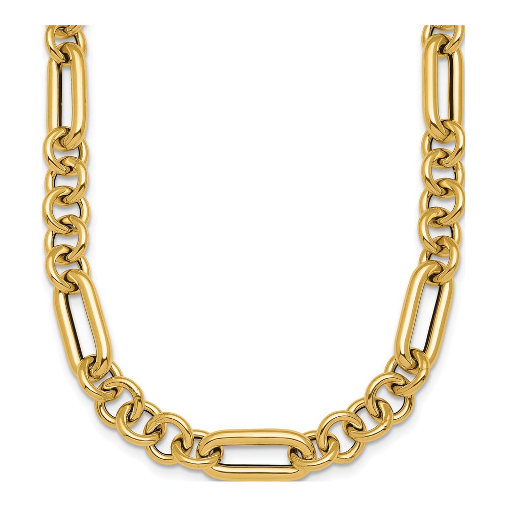 Herco 14K Yellow Gold 18 Inch Polished Fancy Link Necklace with Lobster Clasp