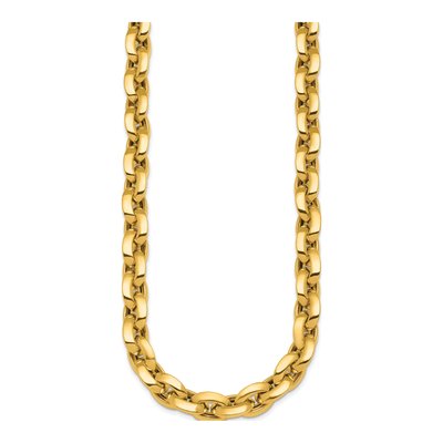 14K Yellow Gold 11.5mm Knife Edge Cable Chain – view 3