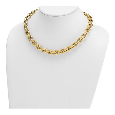 14K Yellow Gold 11.5mm Knife Edge Cable Chain – view 4
