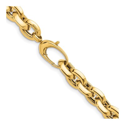 14K Yellow Gold 11.5mm Knife Edge Cable Chain – view 5