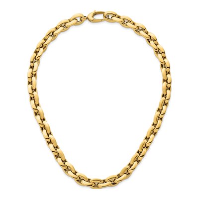 14K Yellow Gold 11.5mm Knife Edge Cable Chain – view 6