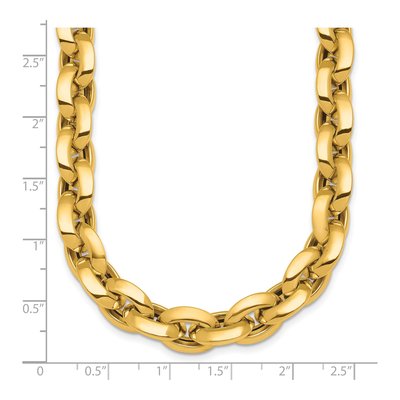 14K Yellow Gold 11.5mm Knife Edge Cable Chain – view 7