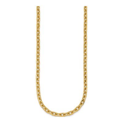 14K Yellow Gold 4.8mm Notched Cable Chain – view 3
