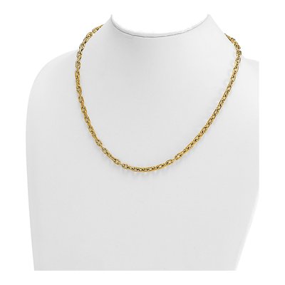 14K Yellow Gold 4.8mm Notched Cable Chain – view 4