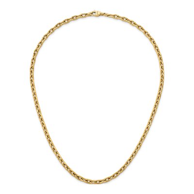 14K Yellow Gold 4.8mm Notched Cable Chain – view 6