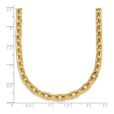 14K Yellow Gold 4.8mm Notched Cable Chain – view 7