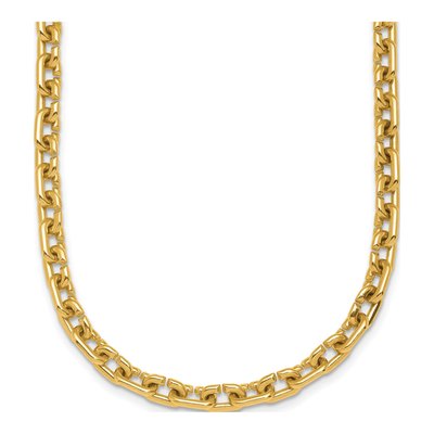 14K Yellow Gold 4.8mm Notched Cable Chain